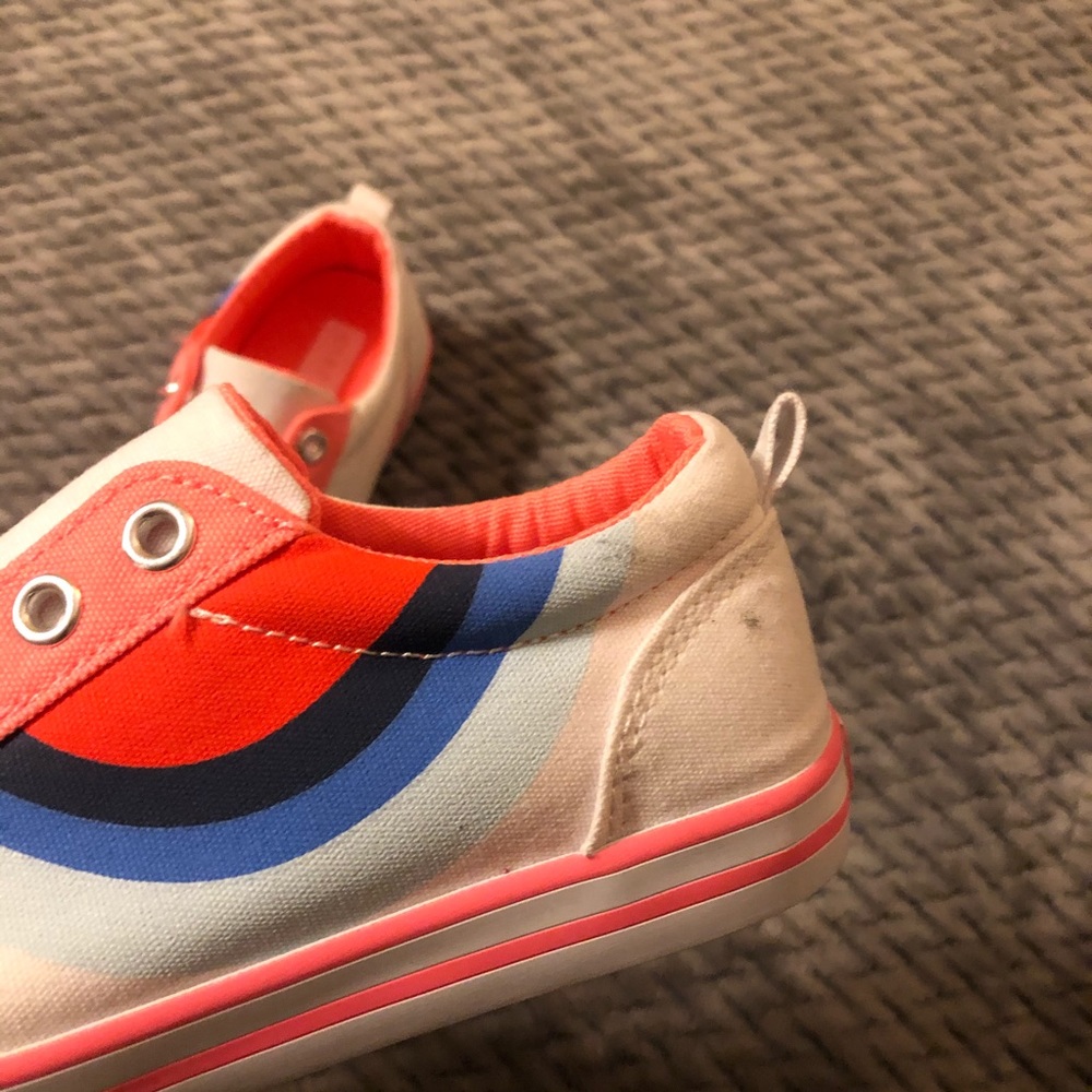 4/$10 NWOT Little Girls Rainbow Canvas Sneakers,MR - Picture 7 of 7
